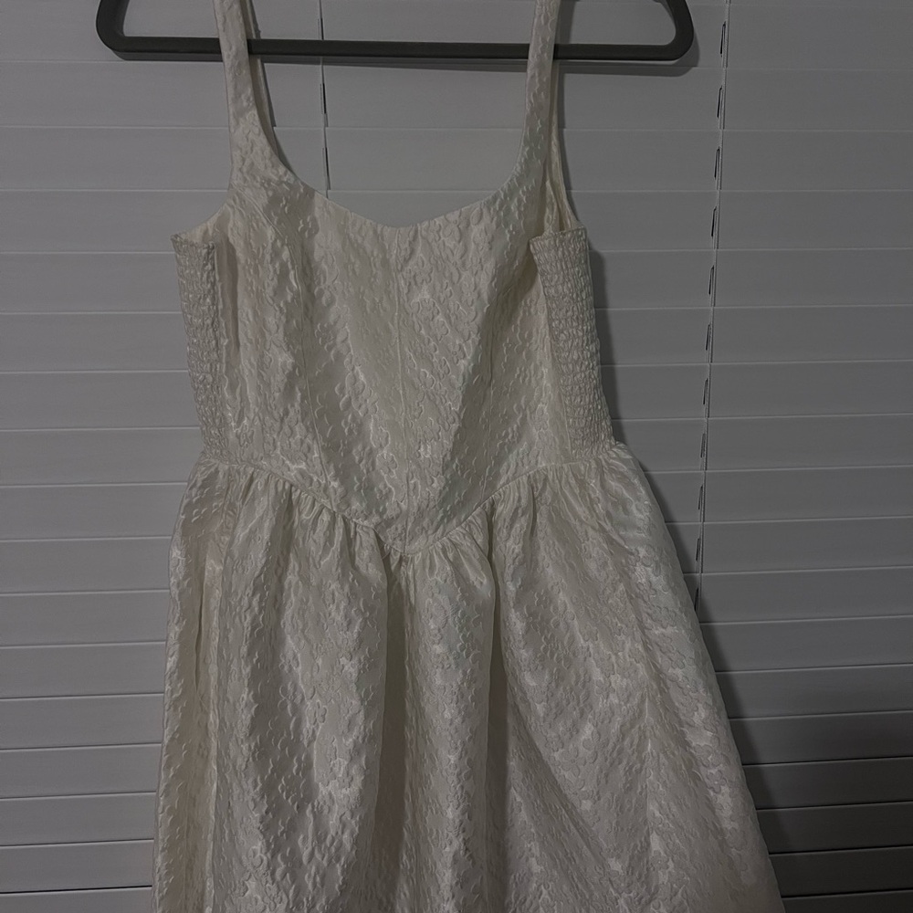 Amanda Uprichard Cream Textured Dress